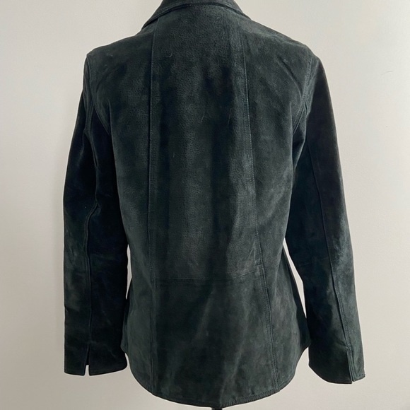 COLDWATER CREEK Black Genuine Leather Suede Jacket - Picture 3 of 7
